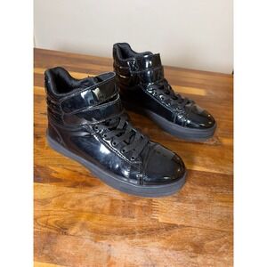 Alexandra Collection AC10 Black Patent High Top Dance Sneakers Size 6